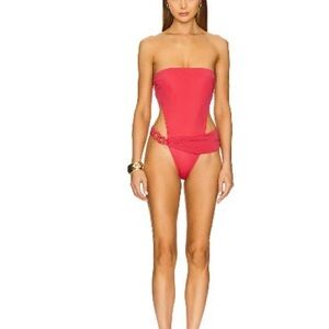 VIX SWIM Strapless Pink Women’s One-Piece Swimsuit
